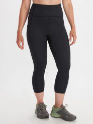 Marmot Legginsy funkcyjne "Haven" w kolorze czarnym rozmiar: XS. Czarne legginsy Marmot, xs, bez wzorów, z materiału, z podwyższonym stanem, outdoorowe. Za 136.45 zł.