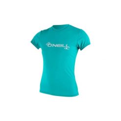 Koszulka damska O'Neill wetsuits Basic Skins. Niebieskie bluzki O'Neill, bez wzorów, eleganckie, bez kołnierzyka, bez ramiączek. Za 154.50 zł.