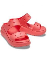 Crocs Klapki "Classic" w kolorze pomarańczowym rozmiar: 42/43. Pomarańczowe klapki Crocs, bez wzorów, z otwartym noskiem, bez obcasa. Za 116.32 zł.