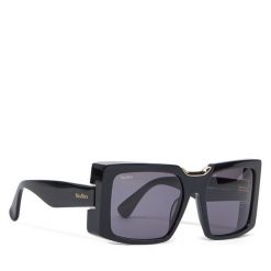 Okulary przeciwsłoneczne Max Mara. Czarne okulary przeciwsłoneczne Max Mara, bez wzorów. Za 679.99 zł.