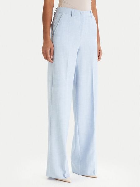 Marella Spodnie materiałowe Giunchi 2613131101 Błękitny Straight Fit. Niebieskie spodnie materiałowe Marella, bez wzorów, z materiału. Za 719.99 zł.