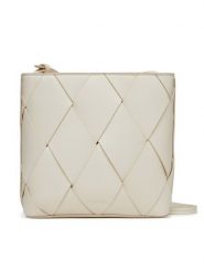 Calvin Klein Torebka Ck Woven Square Crossbody K60K612991 Biały. Białe listonoszki Calvin Klein, bez wzorów, ze skóry, bez dodatków. Za 319.99 zł.