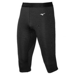 Damskie legginsy 3/4 Mizuno Breath Thermo Mid Weight. Czarne legginsy Mizuno, bez wzorów. Za 310.50 zł.