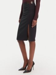 Elisabetta Franchi Spódnica ołówkowa GO-147-61E2-V320 Czarny Regular Fit. Czarne spódnice Elisabetta Franchi, bez wzorów, z syntetyku, ołówkowe. Za 1,359.00 zł.