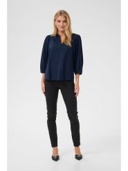 Kaffe Bluzka w kolorze granatowym rozmiar: 46. Niebieskie bluzki Kaffe, bez wzorów, z bawełny, bez kołnierzyka, bez ramiączek. Za 82.99 zł.