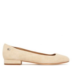 Baleriny LAUREN RALPH LAUREN. Brązowe baleriny Lauren Ralph Lauren, bez wzorów, bez obcasa. Za 719.99 zł.