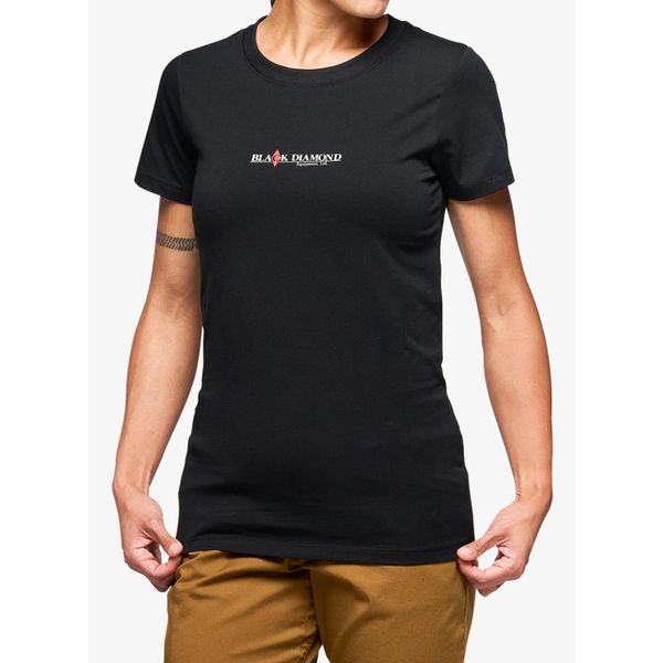 Koszulka bawełniana damska Black Diamond Heritage Wordmark. Czarne koszulki sportowe Black Diamond, bez wzorów, z bawełny, bez ramiączek. Za 119.99 zł.