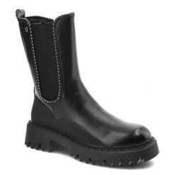 Czarne Botki Filippo Ocieplane Buty Damskie. Czarne botki Filippo, bez wzorów, ze skóry ekologicznej, bez obcasa, na płaskiej podeszwie, bez zapięcia. Za 209.00 zł.