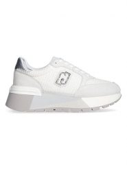 Liu Jo Skórzane sneakersy w kolorze białym rozmiar: 37. Białe trampki Liu Jo, bez wzorów, z materiału, bez zapięcia. Za 248.27 zł.