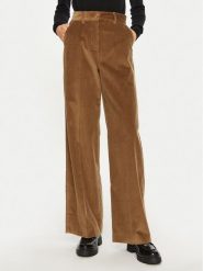 Weekend Max Mara Spodnie materiałowe Tania 2425136012 Brązowy Regular Fit. Brązowe spodnie materiałowe Weekend Max Mara, bez wzorów, z bawełny. Za 759.99 zł.