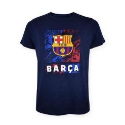 Koszulka FC Barcelona - licencjonowana. Niebieskie bluzki FC Barcelona, bez wzorów, sportowe, bez kołnierzyka, bez ramiączek. Za 99.00 zł.