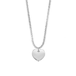 Naszyjnik Hearts z zawieszką serce posrebrzany 40+5 cm. Szare naszyjniki Lilou, posrebrzane. Za 358.00 zł.