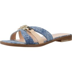 Sandały GUESS FLJRL3 DEN19 Niebieski. Niebieskie sandały Guess, z aplikacjami, z tkaniny, sportowe, bez obcasa, bez zapięcia. Za 489.35 zł.