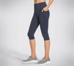 Rajstopy damskie Skechers GO WALK High Waisted Capri. Niebieskie rajstopy i pończochy Skechers, xl, bez wzorów, z materiału. Za 390.00 zł.
