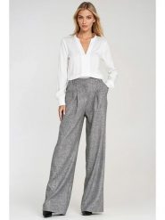 Nife Spodnie w kolorze szarym rozmiar: 38. Szare spodnie materiałowe Nife, bez wzorów, z materiału, z podwyższonym stanem. Za 192.79 zł.