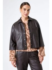 Garcia Kurtka przejściowa w kolorze brązowym rozmiar: S. Brązowe kurtki Garcia, s, bez wzorów, ze skóry, bez kaptura. Za 195.99 zł.