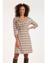 Smashed Lemon Sukienka w kolorze kremowym rozmiar: L. Brązowe sukienki Smashed Lemon, na co dzień, l, bez wzorów, bez kołnierzyka, bez ramiączek, midi, proste. Za 104.99 zł.