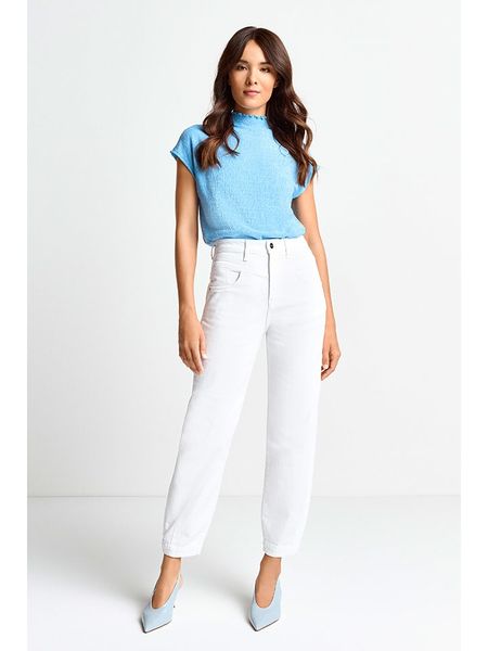 Rich & Royal Dżinsy - Tapered fit - w kolorze białym rozmiar: W29. Białe jeansy Rich & Royal, bez wzorów, z podwyższonym stanem. Za 247.95 zł.