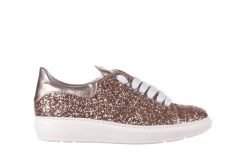 Trampki Bayla-185 185 103 Glitter Złoty, Skóra naturalna - 40. Żółte trampki Bayla, z aplikacjami, z jeansu, bez zapięcia. W wyprzedaży za 89.10 zł.