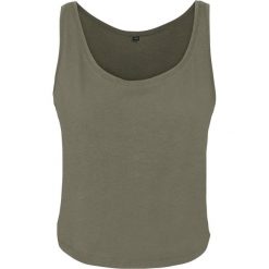 Oversize Tank Top Dla Pań I Panów. Zielone koszulki sportowe BUILD YOUR BRAND, bez wzorów, bez ramiączek. Za 41.99 zł.