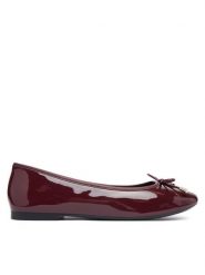 Tommy Hilfiger Baleriny Th Charm Patent Ballerina FW0FW09481 Bordowy. Czerwone baleriny TOMMY HILFIGER, bez wzorów, z lakierowanej skóry, bez obcasa. Za 409.99 zł.
