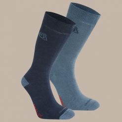 Skarpety turystyczne Craghoppers NosiLife Travel Twin Pack Socks. Niebieskie skarpety Craghoppers, bez wzorów. Za 175.00 zł.