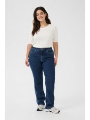 KAFFE curve Dżinsy - Regular fit - w kolorze granatowym rozmiar: 44. Niebieskie jeansy KAFFE curve, bez wzorów, z podwyższonym stanem. Za 126.99 zł.