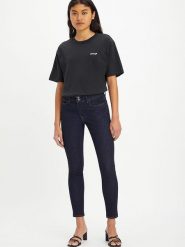 Levi´s Dżinsy "Blue Wave Rinse" - Skinny fit - w kolorze granatowym rozmiar: W24/L30. Niebieskie jeansy l, z aplikacjami, z podwyższonym stanem. Za 136.45 zł.