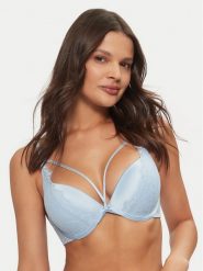 Hunkemöller Biustonosz push-up Isabella 206360 Niebieski. Niebieskie biustonosze Hunkemöller, bez wzorów, z syntetyku. Za 99.99 zł.