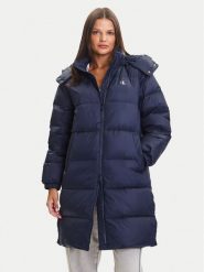 Calvin Klein Jeans Płaszcz zimowy Essential LV047D502G Granatowy Regular Fit. Niebieskie płaszcze Calvin Klein Jeans, na zimę, s, bez wzorów, z jeansu, bez kaptura. Za 1,299.00 zł.