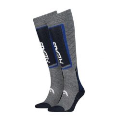 Skarpety HEAD Ski Comfort Kneehigh 2 PARY Mid Grey / Surf The Web. Szare skarpety Head, bez wzorów, z materiału. Za 69.00 zł.