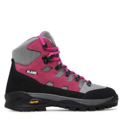 Trekkingi Olang. Czerwone obuwie sportowe Olang, bez zapięcia, trekkingowe. Za 369.99 zł.