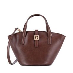 Torebka U.S. Polo Assn. Brązowe torebki klasyczne U.S. Polo Assn., bez wzorów, bez dodatków. Za 329.99 zł.