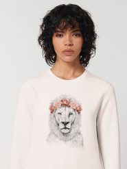 WOOOP Bluza "Festival Lion Spring" w kolorze kremowym rozmiar: M. Brązowe bluzy Wooop, m, bez wzorów, z bawełny, bez kaptura. Za 152.99 zł.