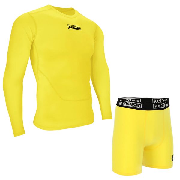 Komplet termoaktywny Keeza z długim rękawem. Żółte bielizna sportowa KEEZA, s, bez wzorów. Za 123.00 zł.