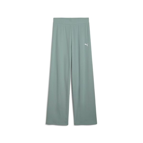 Puma Spodnie Ess Elevated High-Waist Straight 68502530. Zielone spodnie dresowe Puma, m, bez wzorów. Za 111.99 zł.