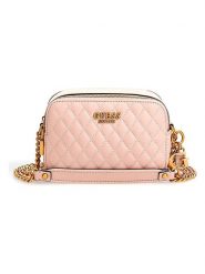 Guess Torebka w kolorze kremowym - 21 x 14 x 8 cm rozmiar: onesize. Brązowe torby na ramię Guess, z aplikacjami, z materiału, na ramię, bez dodatków. Za 277.36 zł.