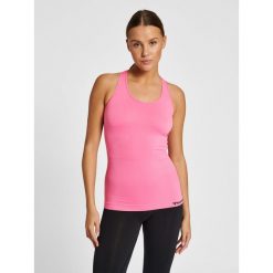 Damski bezszwowy tank top Hummel Tif. Czerwone topy Hummel, l, bez wzorów, z materiału, bez kołnierzyka, bez ramiączek. Za 118.50 zł.