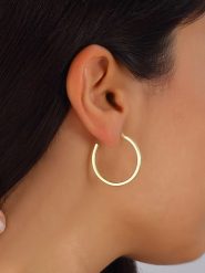 Luja Bijoux Pozłacane kolczyki-kreole rozmiar: onesize. Żółte kolczyki Luja Bijoux, metalowe. Za 51.45 zł.