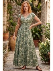 SOULSHAE Sukienka w kolorze zielonym rozmiar: L/XL. Zielone sukienki SOULSHAE, l, bez wzorów, bez kołnierzyka, bez ramiączek, maxi. Za 163.95 zł.