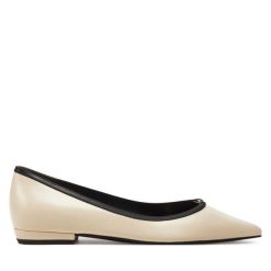 Baleriny Tory Burch. Brązowe baleriny Tory Burch, bez wzorów, bez obcasa. Za 1,499.00 zł.