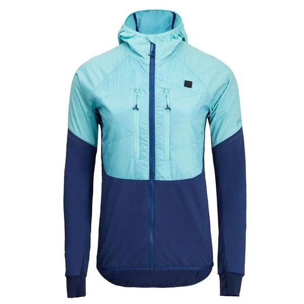 Bluza damska z kapturem Silvini Asprino. Niebieskie bluzy Silvini, s, bez wzorów, z elastanu, z kapturem. Za 559.99 zł.