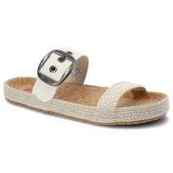 Białe Klapki Big Star Modne Buty Na Lato. Białe klapki Big Star, bez wzorów, ze skóry, bez obcasa. Za 109.00 zł.