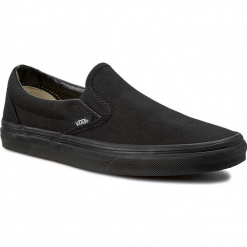 Tenisówki VANS - Classic Slip-On VN-0EYEBKA Black. Czarne trampki Vans, bez wzorów, z gumy, bez zapięcia. W wyprzedaży za 229.00 zł.