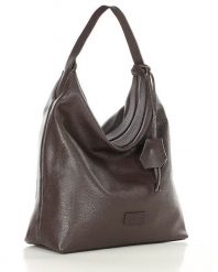 Worek hobo bag MARCO MAZZINI brąz caffe s285f. Torebki klasyczne bez wzorów, ze skóry, na ramię, bez dodatków. Za 369.55 zł.