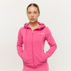 Bluza damska fitness z zamkiem Dragonfruit Limitless. Czerwone bluzy GYMBEAM, m, bez wzorów, z bawełny, z kapturem. Za 127.90 zł.