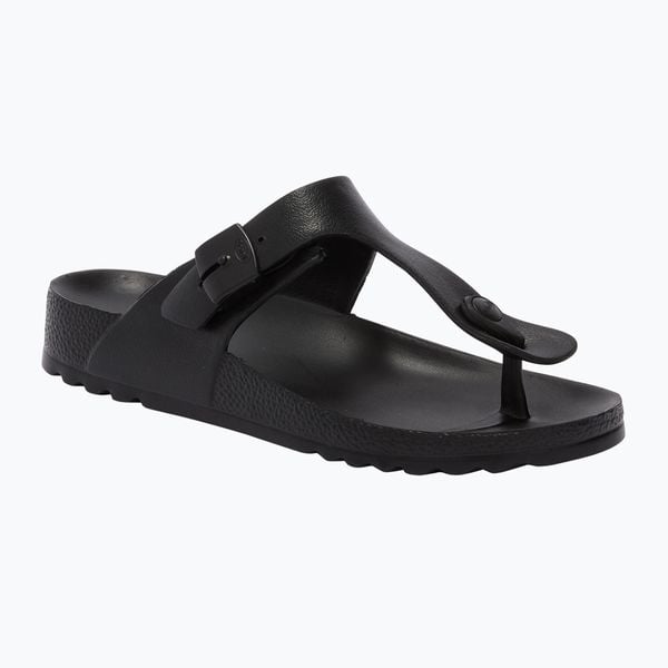 Japonki damskie Scholl Bahia Eva. Czarne klapki Scholl, bez wzorów, z materiału, bez obcasa. Za 136.99 zł.