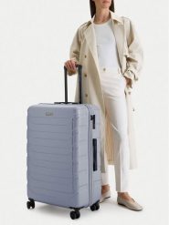 GINO ROSSI Walizka duża CEO-GIN-L-003-05-SILVER2 Srebrny. Szare walizki Gino Rossi, bez wzorów, duże. Za 299.99 zł.