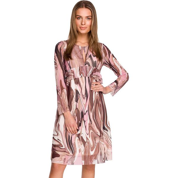 Stylove Sukienka ze wzorem rozmiar: XXL. Sukienki Stylove, xxl, bez wzorów, bez kołnierzyka, bez ramiączek, midi. Za 100.52 zł.