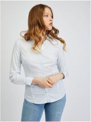 Orsay Koszula w kolorze błękitnym rozmiar: 42. Niebieskie koszule Orsay, bez wzorów, bez kołnierzyka, bez ramiączek. Za 41.79 zł.